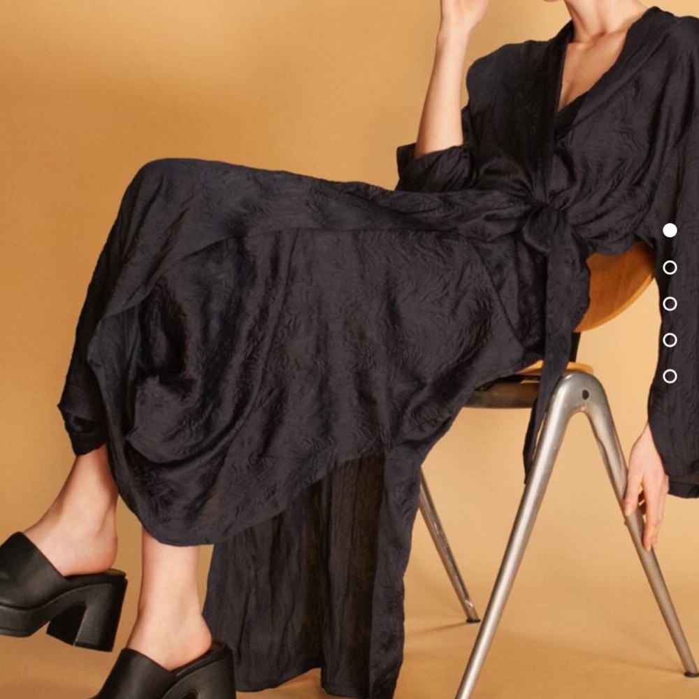 Zara Silk Effect Wrap Maxi Dress—Never Worn!